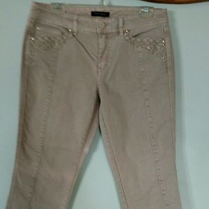 White House/Black Market Tan Stretch Jeans